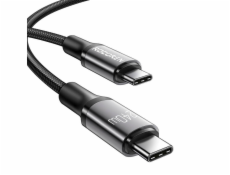 Rýchlonabíjací kábel Rocoren USB-C na USB-C Retro Series 1m 240W (sivý)