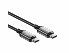 Rýchlonabíjací kábel Rocoren USB-C na USB-C Retro Series 2m 100W (sivý)