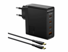 Nástenná nabíjačka McDodo GAN 3xUSB-C + USB, 100 W + 2m kábel (čierna)