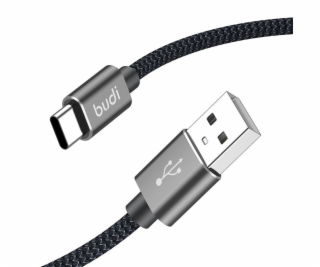 Kábel USB-A na USB-C Budi 206T/2M 2,4A 2M (čierny)