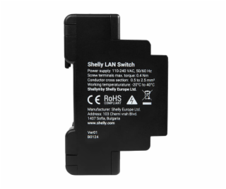 Ethernetový prepínač s 5 portami RJ45 Shelly LAN Switch