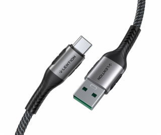 Kábel USB-A na USB-C Lention 6A, 1 m (čierny)