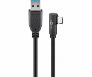 Kabel USB-A 3.0 Stecker > USB-C Stecker 90° gewinkelt