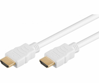 HDMI High Speed + Ethernet kabel bílý, zlacené konektory,...