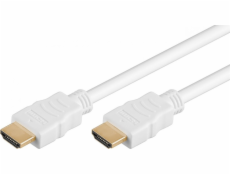 HDMI High Speed + Ethernet kabel bílý, zlacené konektory, 1,5m