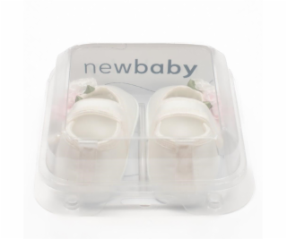 Kojenecké saténové capáčky New Baby Ivory Flowers 6-12 m