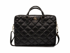 Guess PU Quilted 4G Metal Logo Computer Bag 15/16  Black Nové