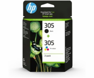 HP 305 2-Pack Tri-color/Black Original Ink Cartridge