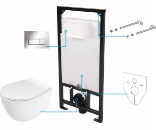Deante podomietkový set.6v1 podomietkový WC set