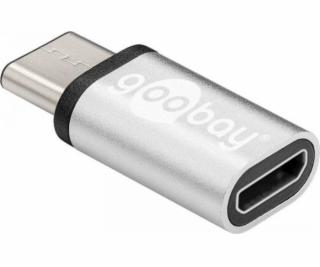 Goobay USB-C - microUSB USB adaptér stříbrný (56636)