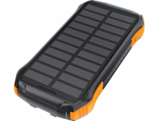 Choetech B658 Solar power bank 2x USB 10000mAh Qi 5W (black-orange)