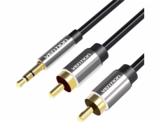 Cable Audio 2xRCA do 3.5mm Vention BCFBD 0.5m (black)