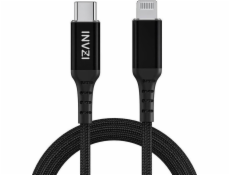 INVZI Kábel USB-C na Lightning, MFi, 2 m (čierny)