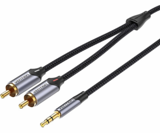 Cable Audio 2xRCA to 3.5mm Vention BCNBG 1.5m (grey)