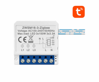 Šikovný spínací modul ZigBee Avatto ZWSM16-W3 TUYA