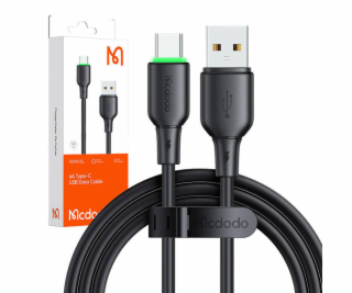 USB do USB-C Cable Mcdodo CA-4751 s LED svetlom 1.2m (black)