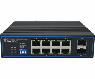 AVIZIO Switch 8x RJ45 PoE 1Gb/s + 2x SFP Uplink 1Gb/s