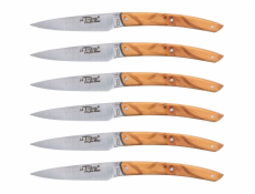 Jean Dubost Laguiole 6 pcs. Knife Set, Olive Wood