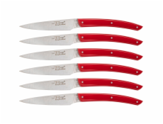 Jean Dubost Laguiole 6 pcs. Knife Set, Acrylic Red