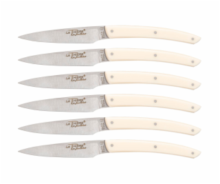 Jean Dubost Laguiole 6 pcs. Knife Set, Acrylic Ivory