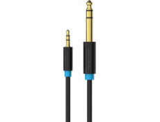 Audio Cable TRS 3.5mm to 6.35mm Vention BABBF 1m, Black