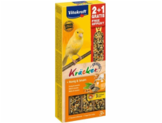 VITAKRAFT Kräcker Honey and sesame - pamlsky pro kanárky - 2 + 1