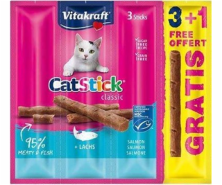 VITAKRAFT Cat Stick Salmon - pamlsek pro kočky - 3 + 1