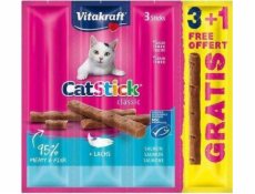 VITAKRAFT Cat Stick Salmon - pamlsek pro kočky - 3 + 1