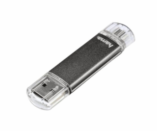 Flashdisk Hama flashPen Laeta Twin 32 GB 10 MB/s, šedá