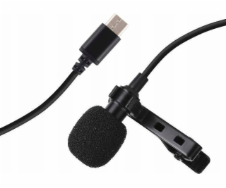 Klopový jack mikrofón s klipom 1,5m USB-C Puluz PU425