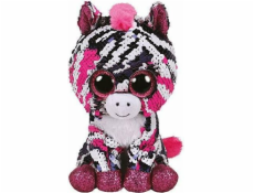 Meteor Mascot Beanie Boos Flippables Sequin Zebra Zoe 15cm