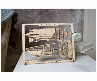 Ugears 2.5D dřevěné mechanické puzzle vzducholoď Zeppelin