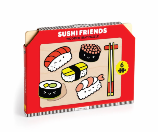 Mudpuppy Dřevěné puzzle Přátelé sushi