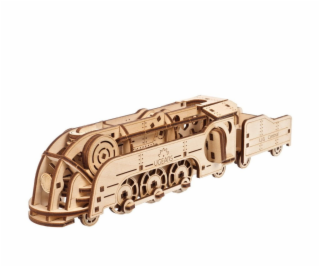 Ugears 3D dřevěné mechanické puzzle MINI Lokomotiva