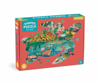 Mudpuppy Puzzle Mokřady ve tvaru želvy 300 dílků