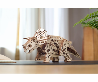 Ugears 3D dřevěné mechanické puzzle Triceratops