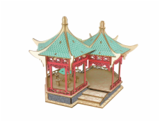 Woodcraft Dřevěné 3D puzzle slavné budovy Yueyang Tower v barvě