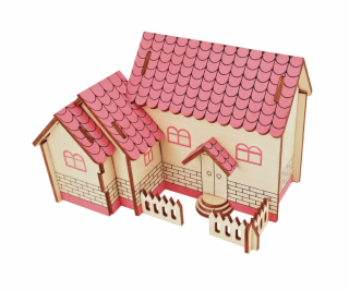 Woodcraft Dřevěné 3D puzzle Fialový dům