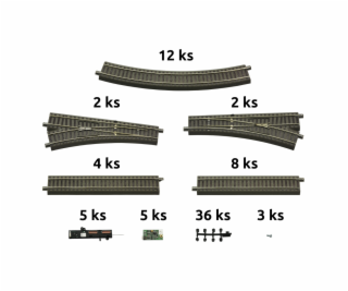 Roco Geoline Sada kolejí s podložím a příslušenstvím pro ...
