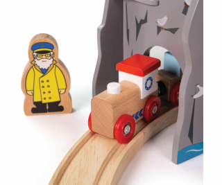 Bigjigs Rail Tunel s majákem a heliportem