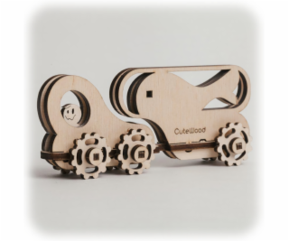 CuteWood Dřevěné 3D puzzle Rybí vůz