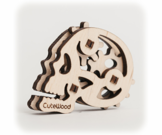 CuteWood Dřevěné 3D puzzle Lebka