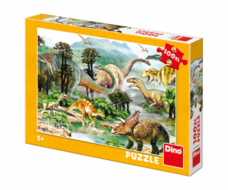 Dino Puzzle Život Dinosaurů 100 dílků