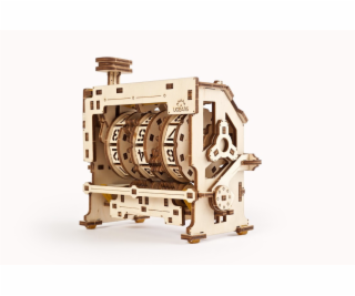 Ugears 3D dřevěné mechanické puzzle STEM klikací počítadlo