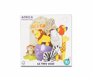 Le Toy Van Petilou Skládací věž Afrika 9 ks