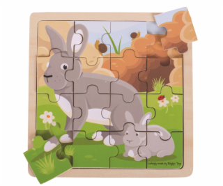 Bigjigs Toys Puzzle králík s králíčkem