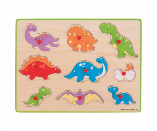 Bigjigs Toys Vkládací puzzle dinosauři