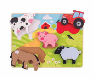 Bigjigs Toys Vkládací puzzle farma