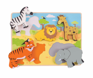 Bigjigs Toys Vkládací puzzle safari