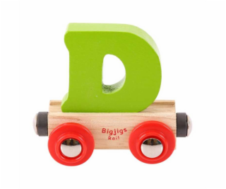 Bigjigs Rail Vagónek dřevěné vláčkodráhy - Písmeno D